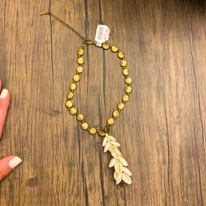 Shell free people bronze necklace